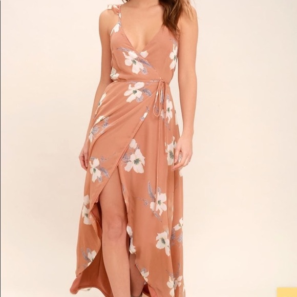 Rose floral wrap dress. New, never worn with tags! - Picture 2 of 7